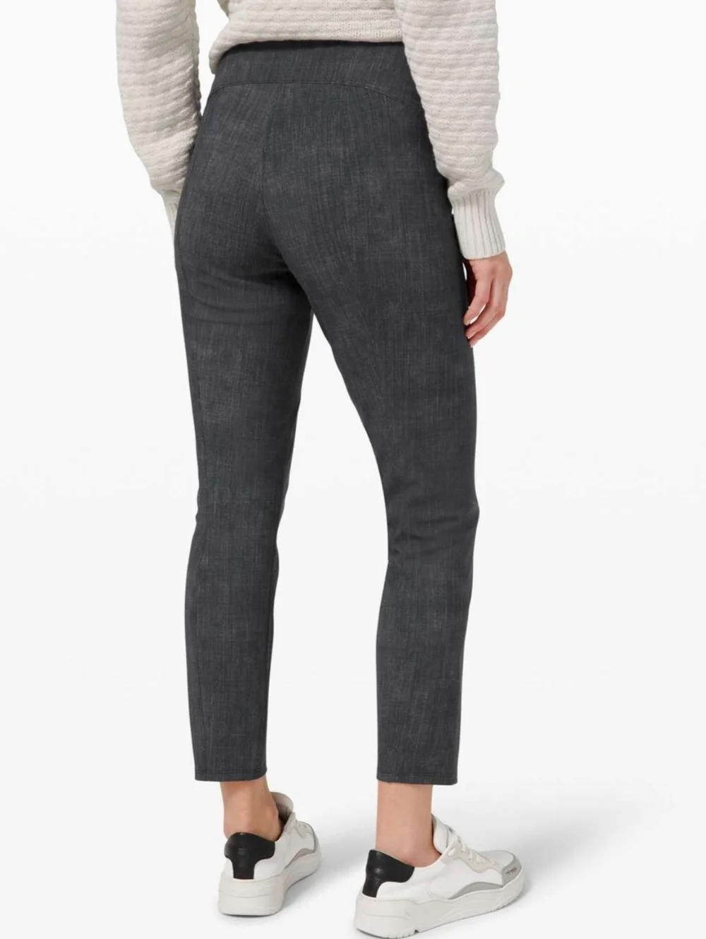 NEW Lululemon Here To There High-Rise Ankle 7/8 Pant Crosshatch Texture Black